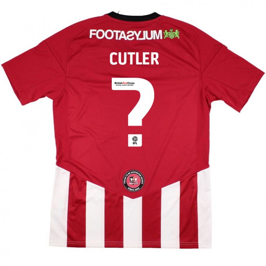 Niño Camiseta Theo Cutler #0 Rojo Blanco 1ª Equipación 2024/25 La Camisa México