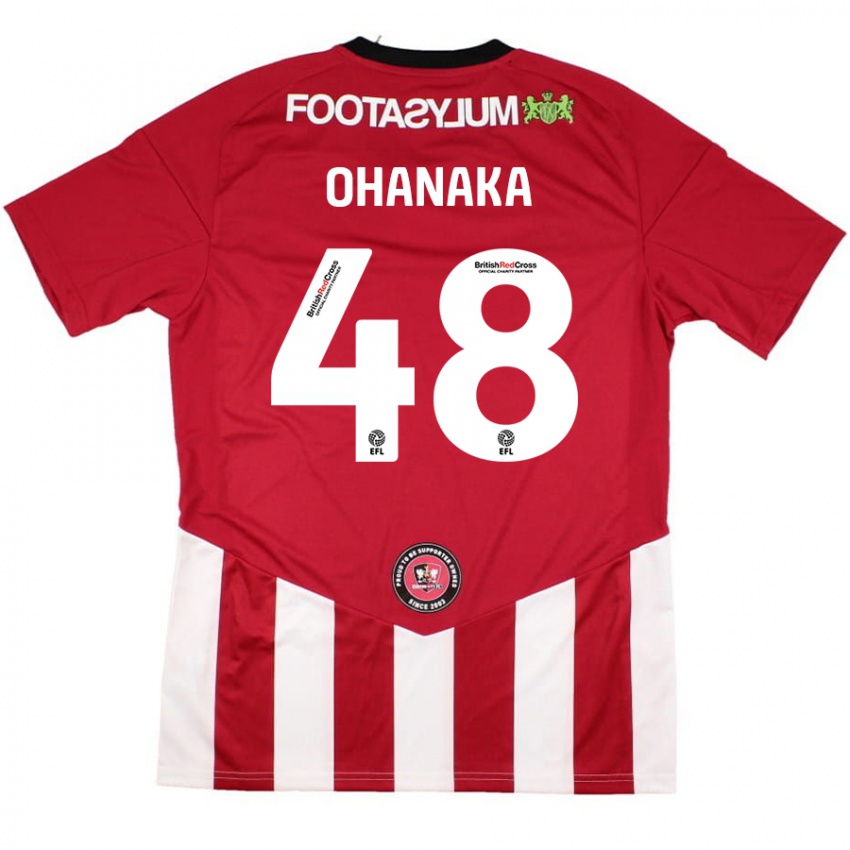 Niño Camiseta Santino Ohanaka #48 Rojo Blanco 1ª Equipación 2024/25 La Camisa México