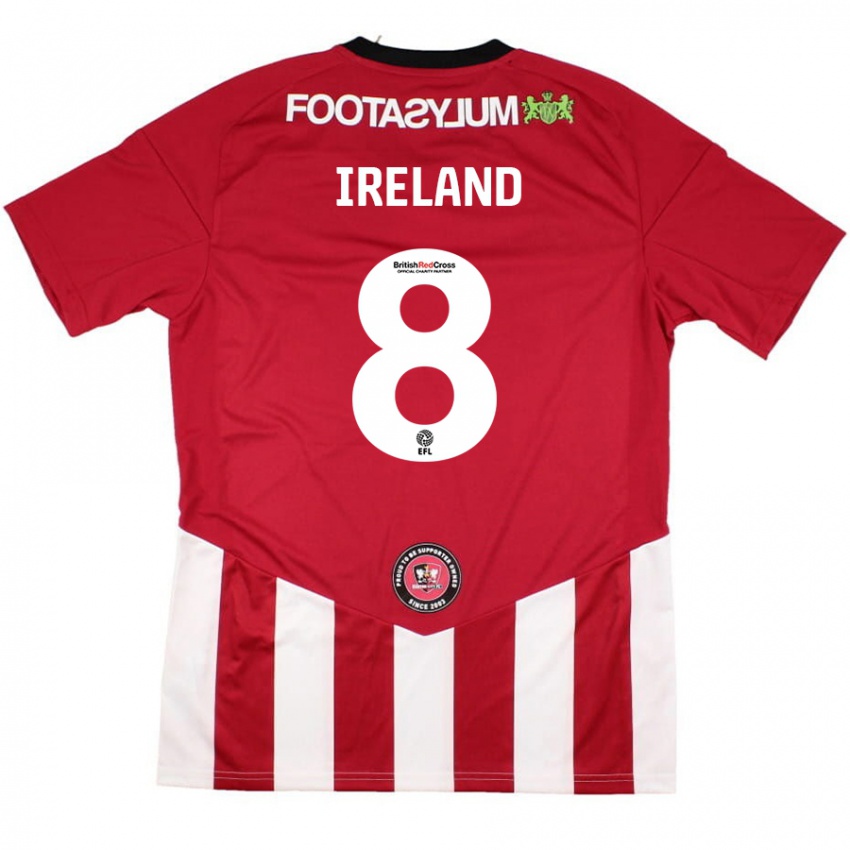 Niño Camiseta Beth Ireland #8 Rojo Blanco 1ª Equipación 2024/25 La Camisa México