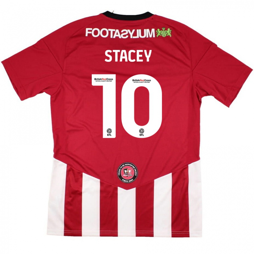 Niño Camiseta Sarah Stacey #10 Rojo Blanco 1ª Equipación 2024/25 La Camisa México