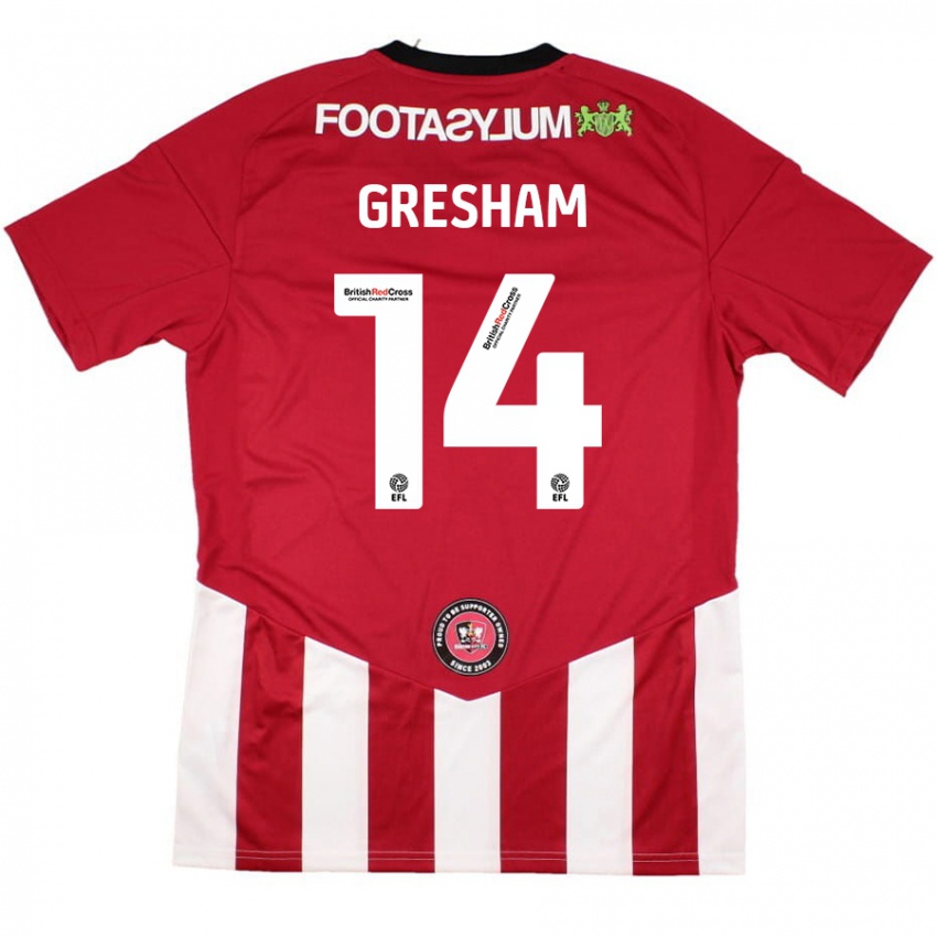 Niño Camiseta Georgie-Marie Barbour-Gresham #14 Rojo Blanco 1ª Equipación 2024/25 La Camisa México