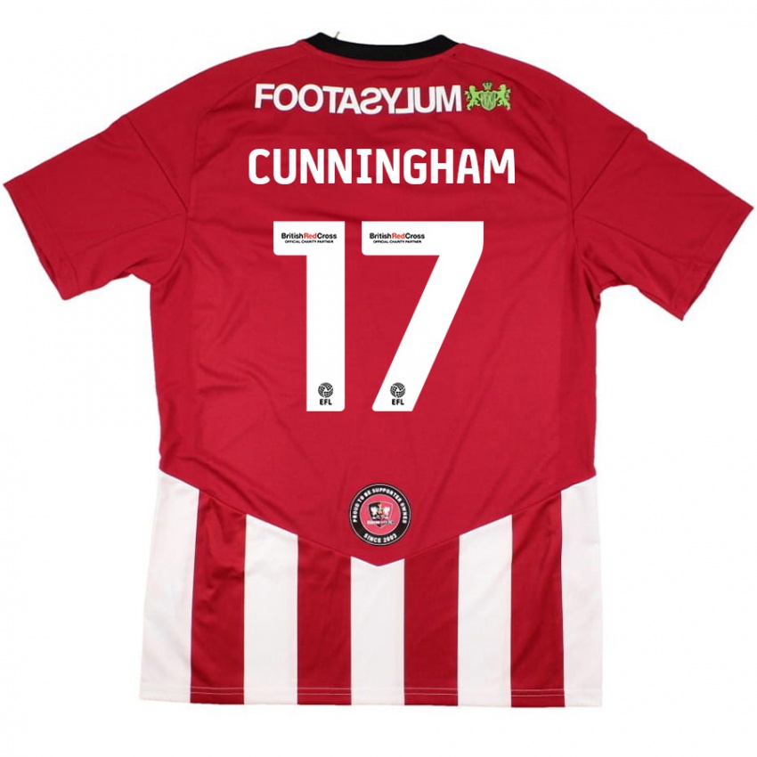 Niño Camiseta Zoe Cunningham #17 Rojo Blanco 1ª Equipación 2024/25 La Camisa México