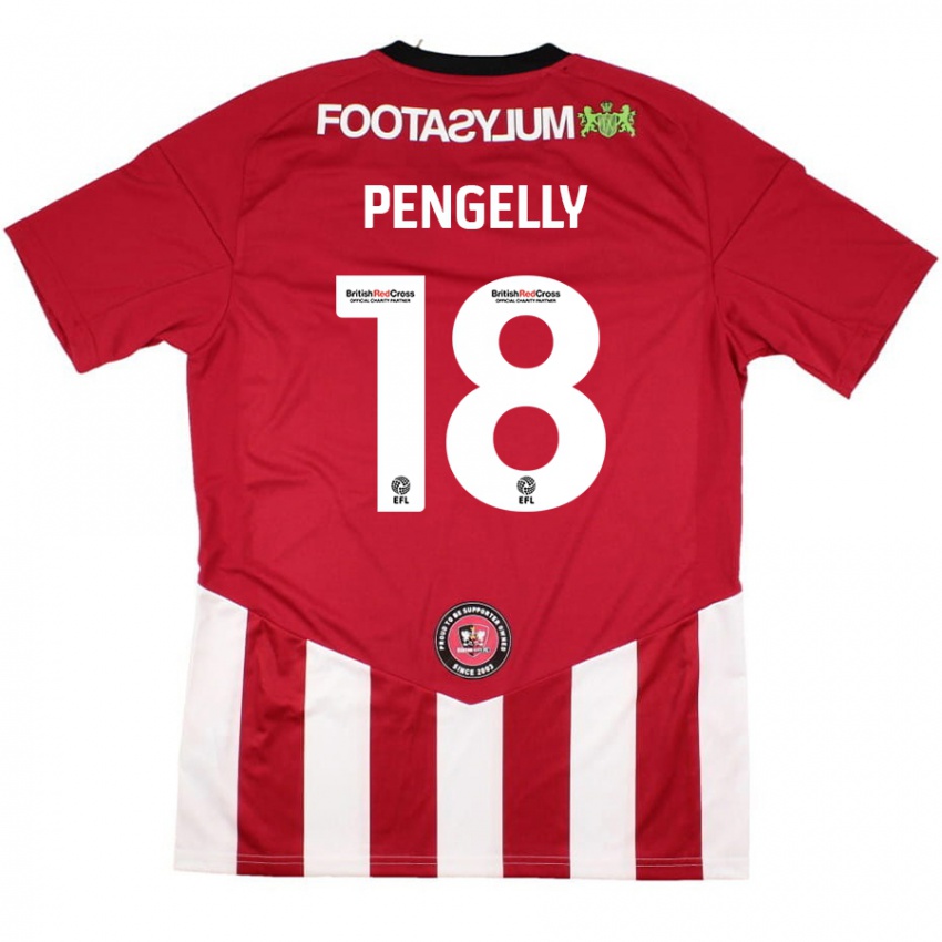 Niño Camiseta Connie Pengelly #18 Rojo Blanco 1ª Equipación 2024/25 La Camisa México