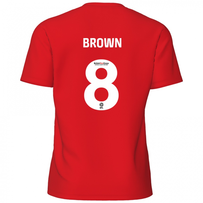 Niño Camiseta Jordan Brown #8 Rojo 1ª Equipación 2024/25 La Camisa México