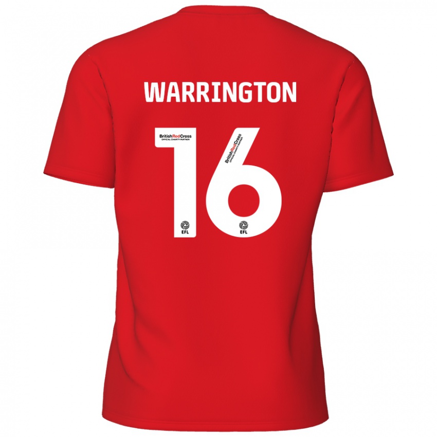 Niño Camiseta Lewis Warrington #16 Rojo 1ª Equipación 2024/25 La Camisa México