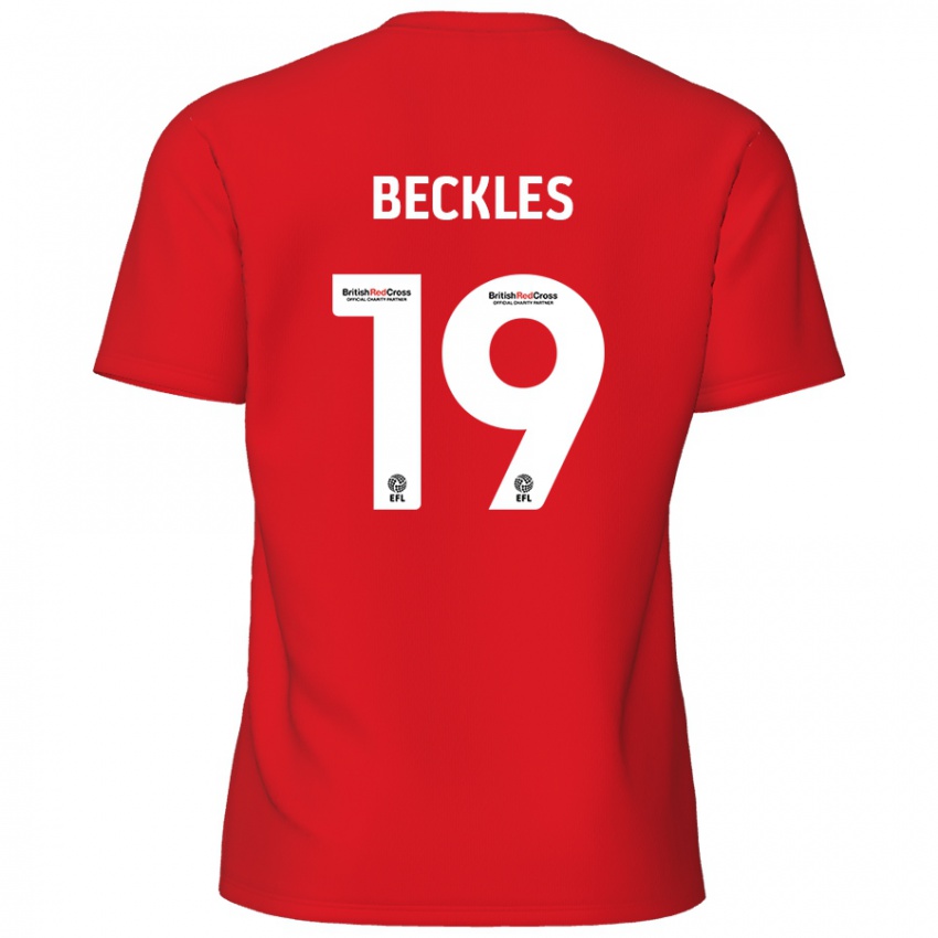 Niño Camiseta Omar Beckles #19 Rojo 1ª Equipación 2024/25 La Camisa México