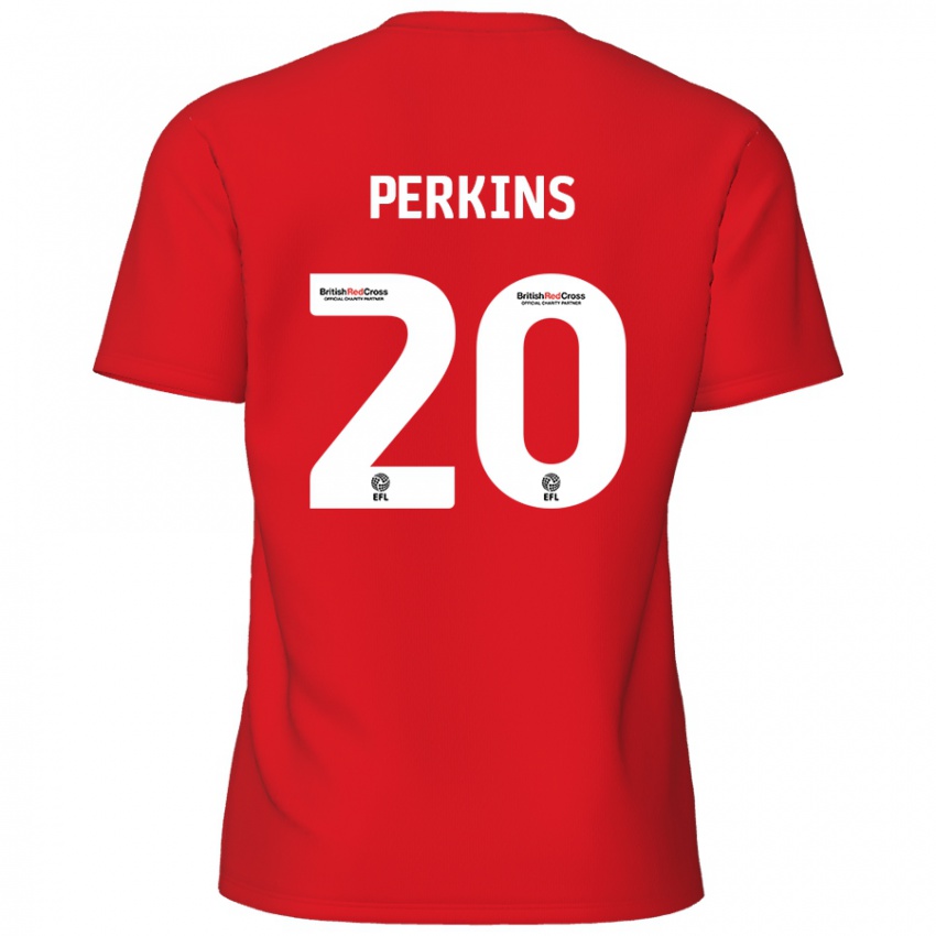 Niño Camiseta Sonny Perkins #20 Rojo 1ª Equipación 2024/25 La Camisa México