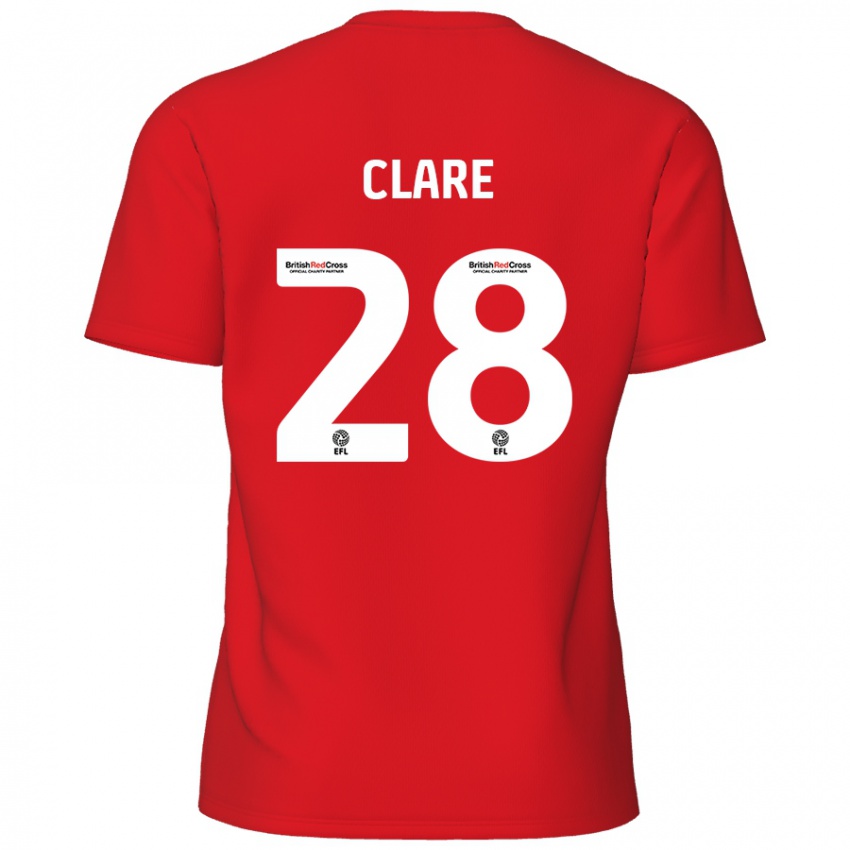 Niño Camiseta Sean Clare #28 Rojo 1ª Equipación 2024/25 La Camisa México