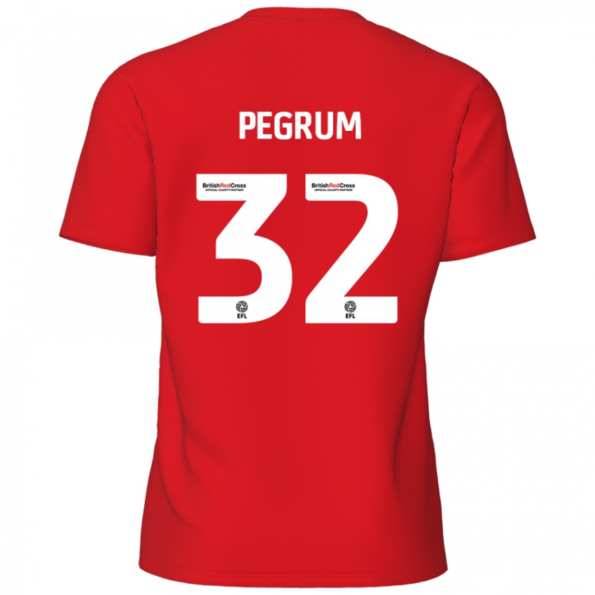 Niño Camiseta Charlie Pegrum #32 Rojo 1ª Equipación 2024/25 La Camisa México