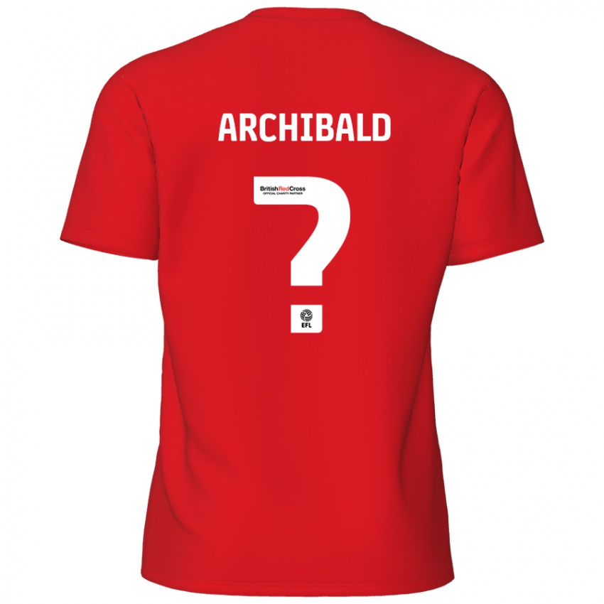 Niño Camiseta Aaron Archibald #0 Rojo 1ª Equipación 2024/25 La Camisa México