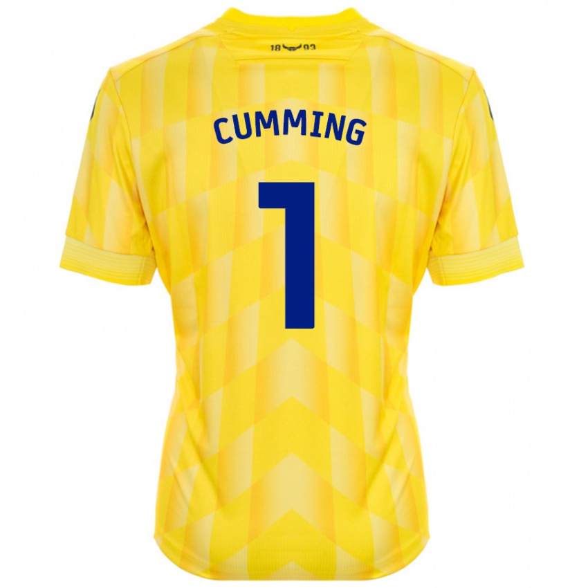 Niño Camiseta Jamie Cumming #1 Amarillo 1ª Equipación 2024/25 La Camisa México