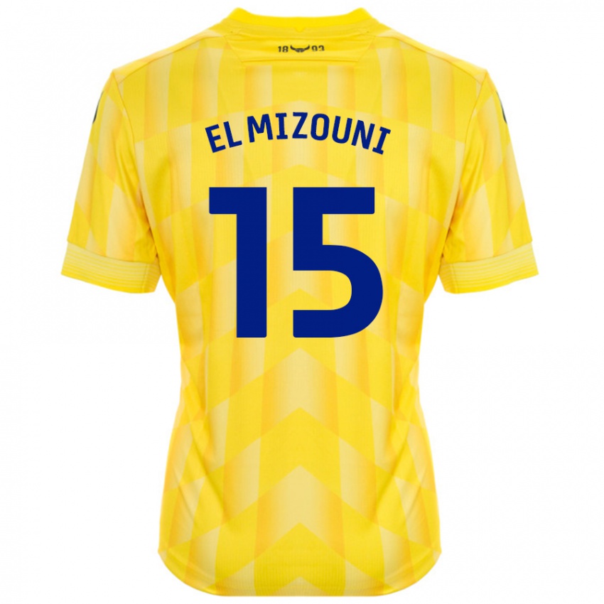 Niño Camiseta Idris El Mizouni #15 Amarillo 1ª Equipación 2024/25 La Camisa México