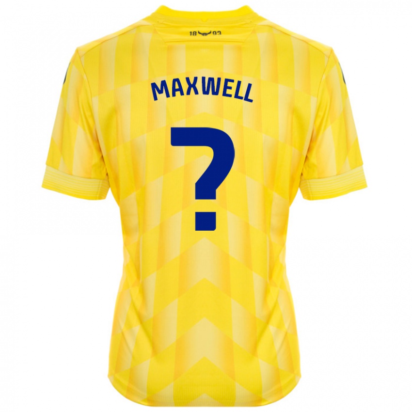 Niño Camiseta Rashane Maxwell #0 Amarillo 1ª Equipación 2024/25 La Camisa México