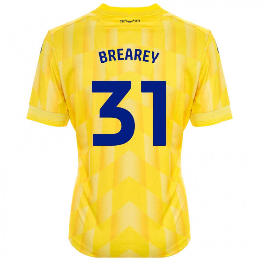 Niño Camiseta Eddie Brearey #31 Amarillo 1ª Equipación 2024/25 La Camisa México