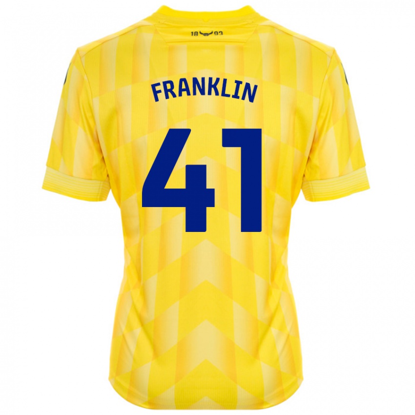 Niño Camiseta George Franklin #41 Amarillo 1ª Equipación 2024/25 La Camisa México