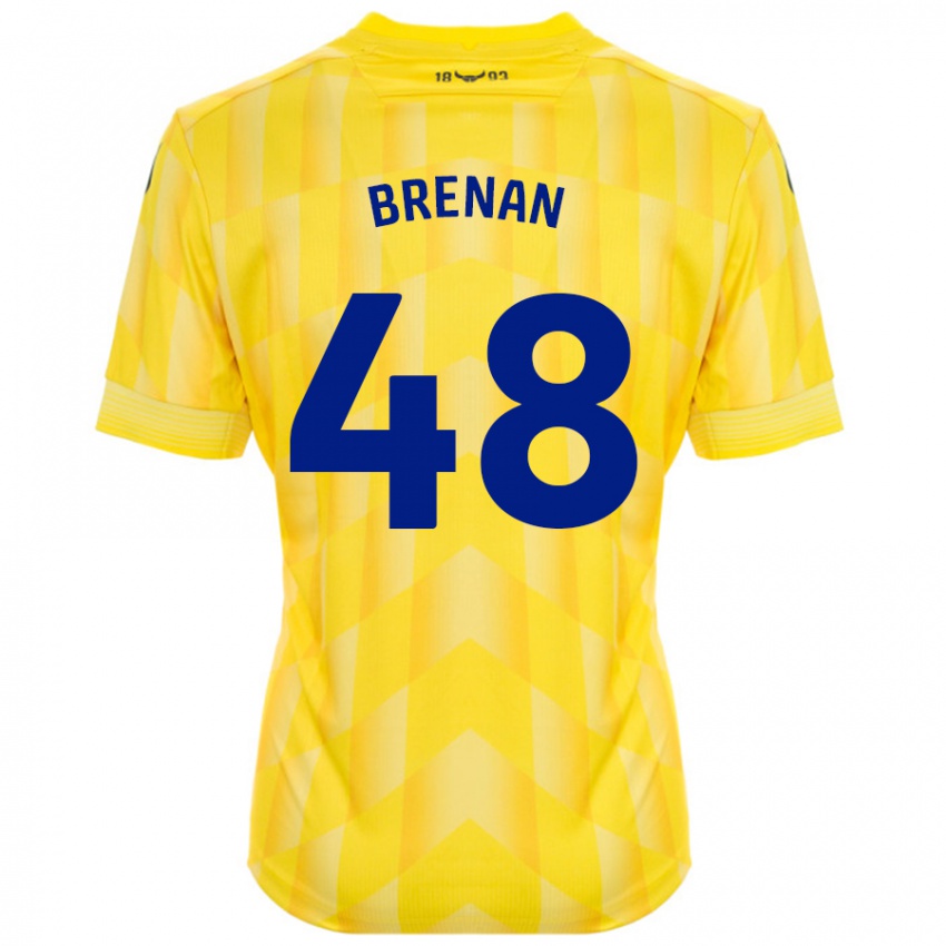 Niño Camiseta Tobias Brenan #48 Amarillo 1ª Equipación 2024/25 La Camisa México