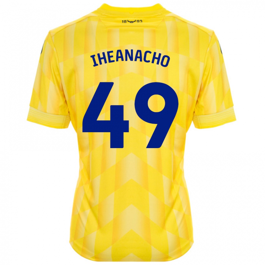 Niño Camiseta Josh Iheanacho #49 Amarillo 1ª Equipación 2024/25 La Camisa México