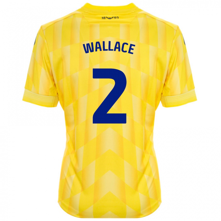 Niño Camiseta Emily Wallace #2 Amarillo 1ª Equipación 2024/25 La Camisa México