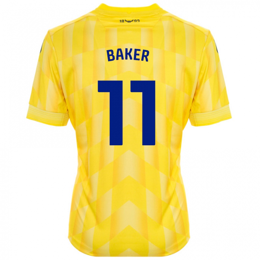 Niño Camiseta Sophie Baker #11 Amarillo 1ª Equipación 2024/25 La Camisa México