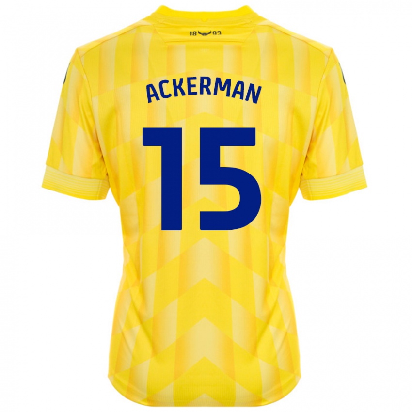 Niño Camiseta Daisy Ackerman #15 Amarillo 1ª Equipación 2024/25 La Camisa México