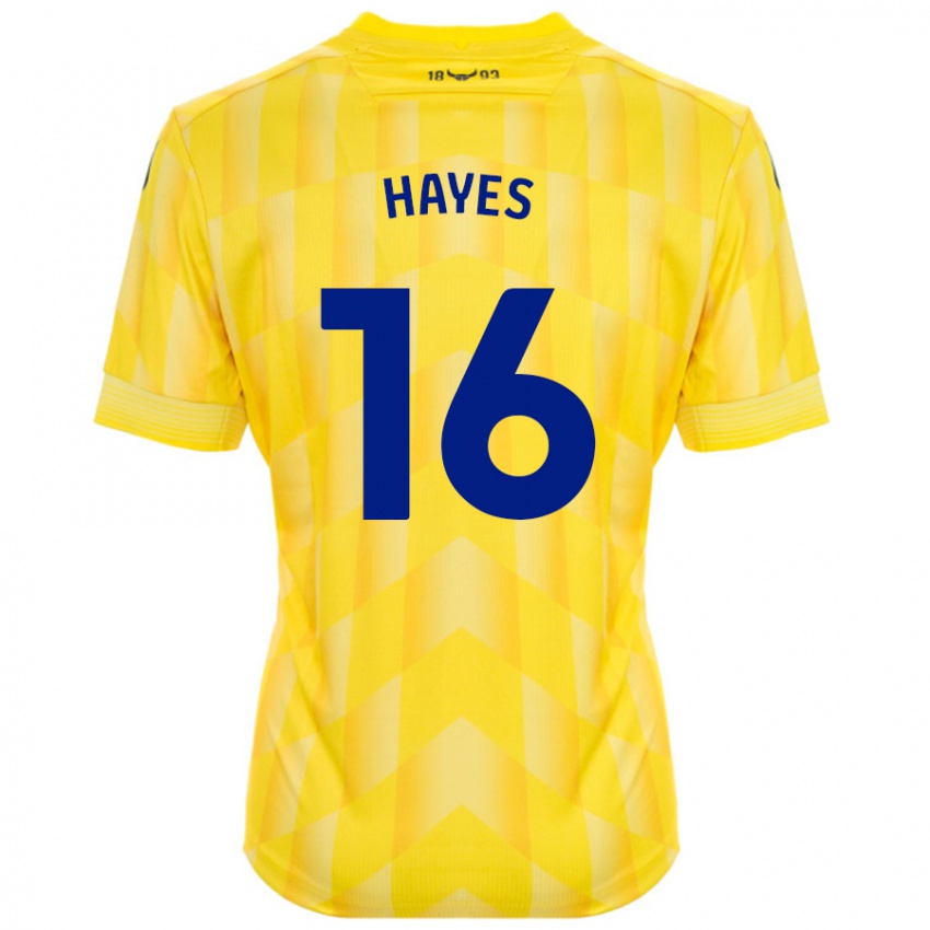 Niño Camiseta Georgia Hayes #16 Amarillo 1ª Equipación 2024/25 La Camisa México