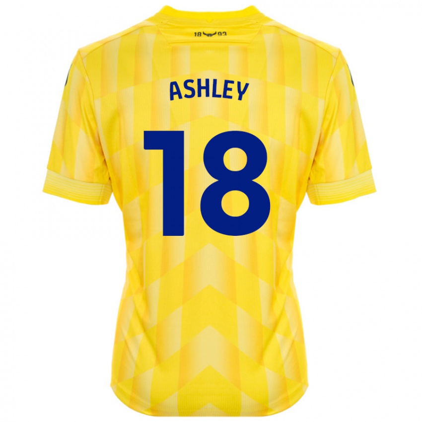 Niño Camiseta Alex Ashley #18 Amarillo 1ª Equipación 2024/25 La Camisa México