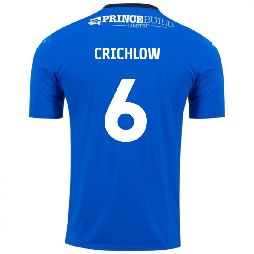 Niño Camiseta Romoney Crichlow #6 Azul Blanco 1ª Equipación 2024/25 La Camisa México