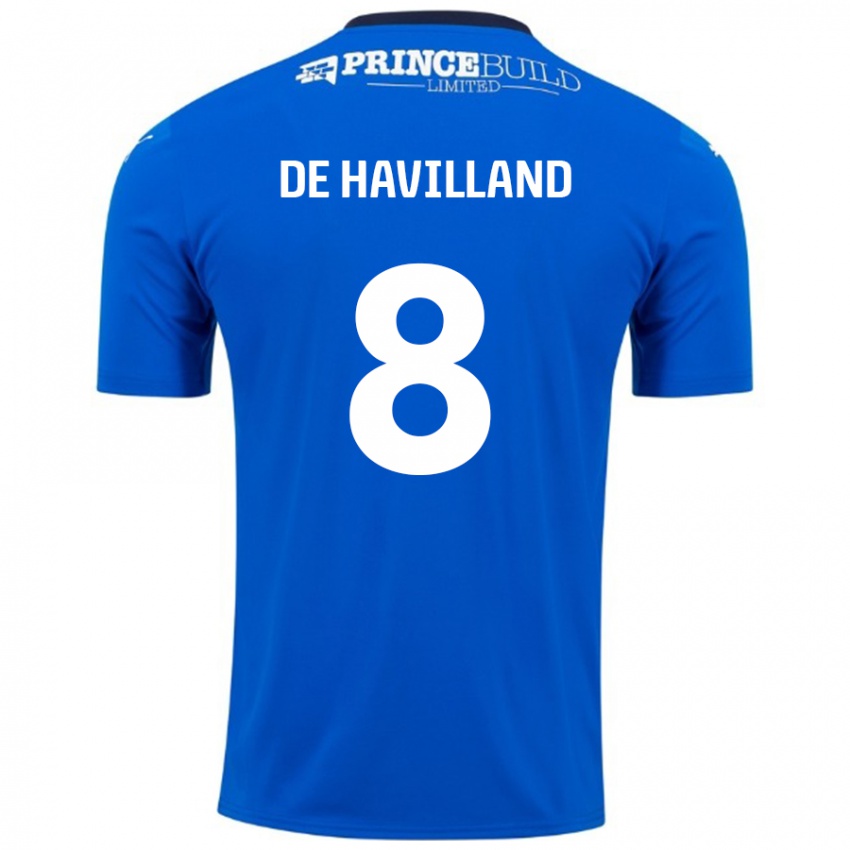 Niño Camiseta Ryan De Havilland #8 Azul Blanco 1ª Equipación 2024/25 La Camisa México