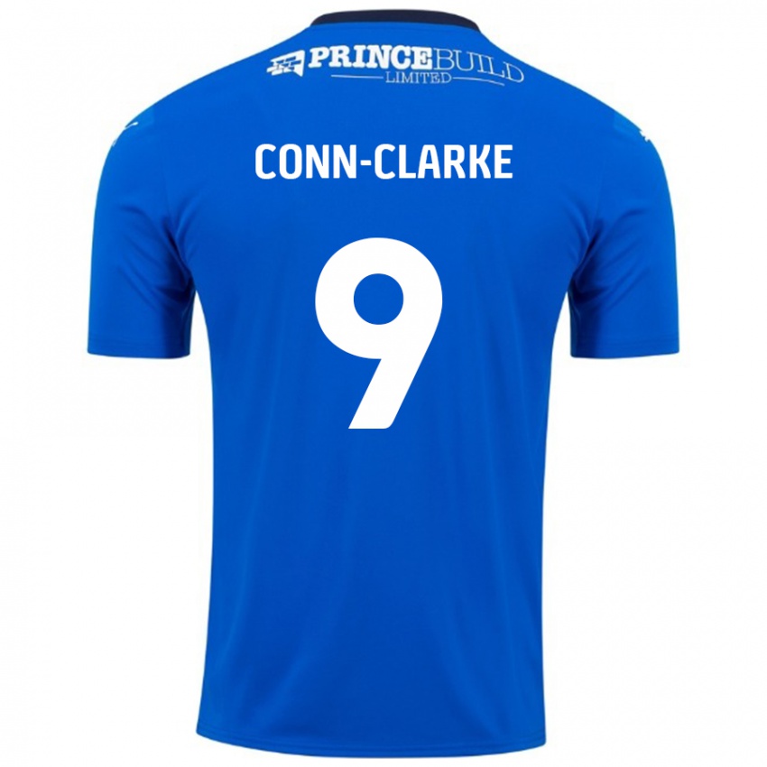 Niño Camiseta Chris Conn-Clarke #9 Azul Blanco 1ª Equipación 2024/25 La Camisa México