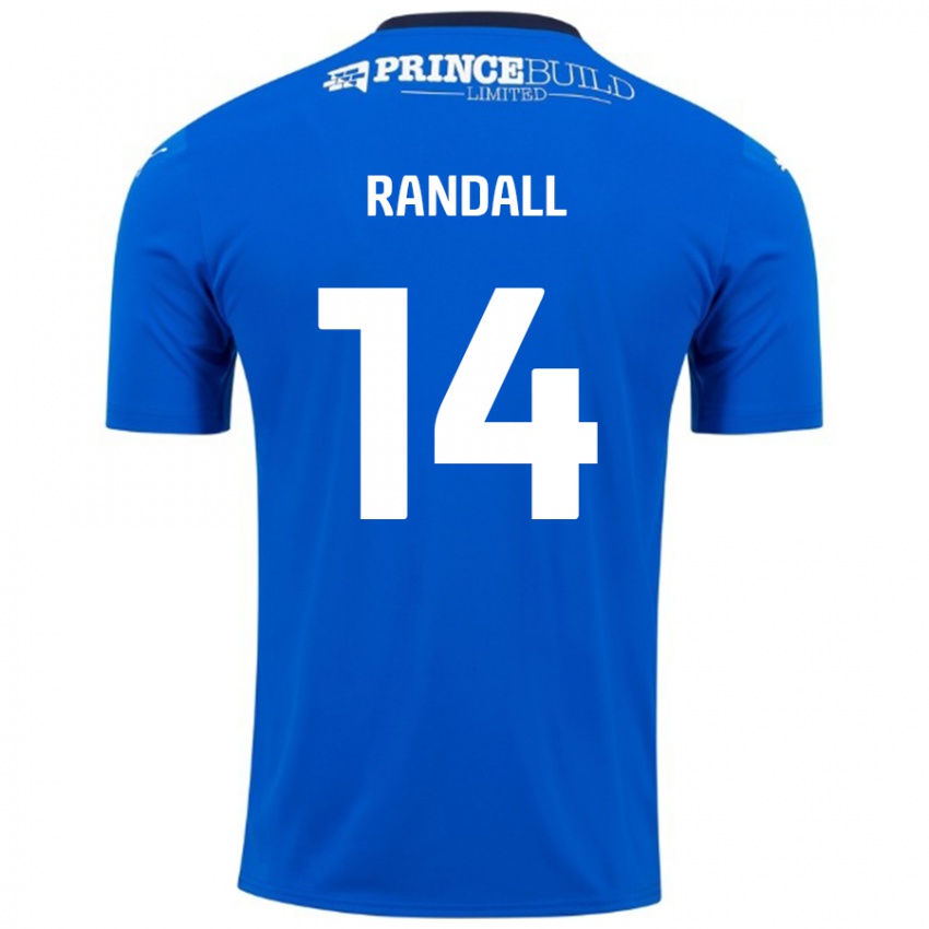 Niño Camiseta Joel Randall #14 Azul Blanco 1ª Equipación 2024/25 La Camisa México