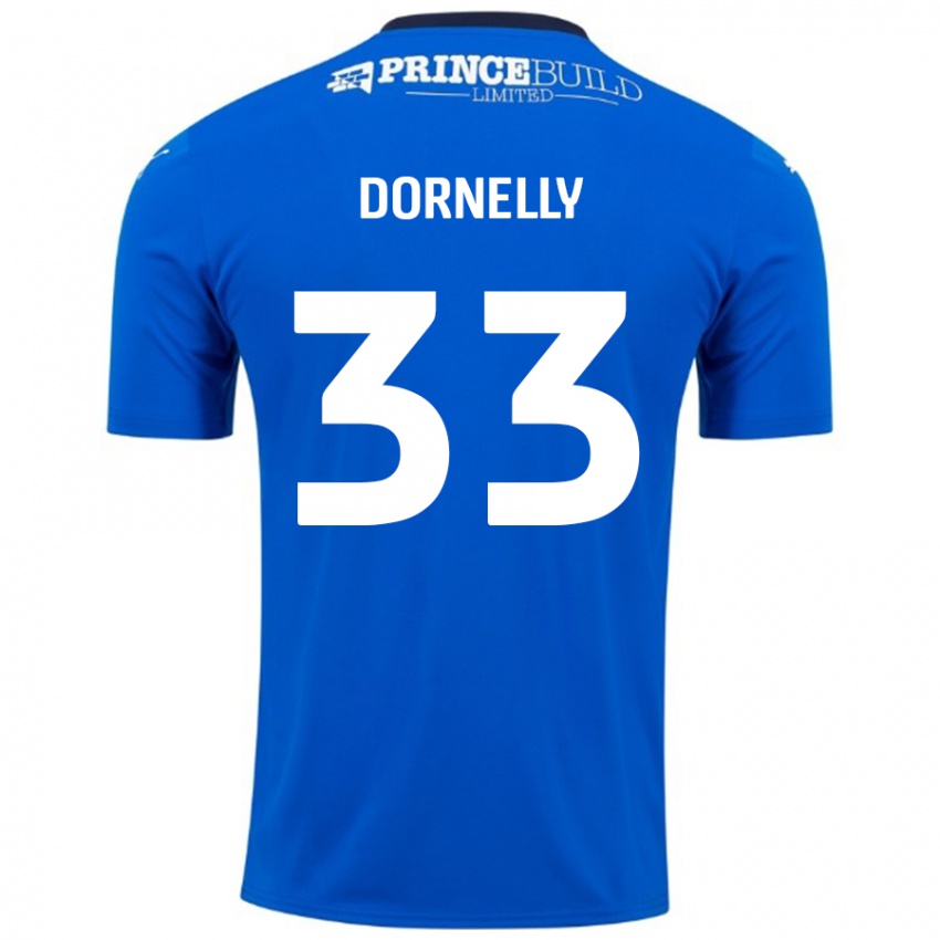 Niño Camiseta James Dornelly #33 Azul Blanco 1ª Equipación 2024/25 La Camisa México