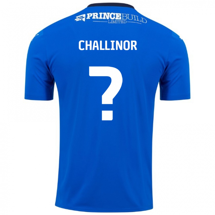 Niño Camiseta Ben Challinor #0 Azul Blanco 1ª Equipación 2024/25 La Camisa México