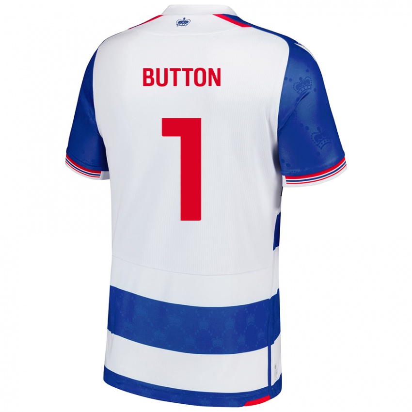 Niño Camiseta David Button #1 Azul Blanco 1ª Equipación 2024/25 La Camisa México