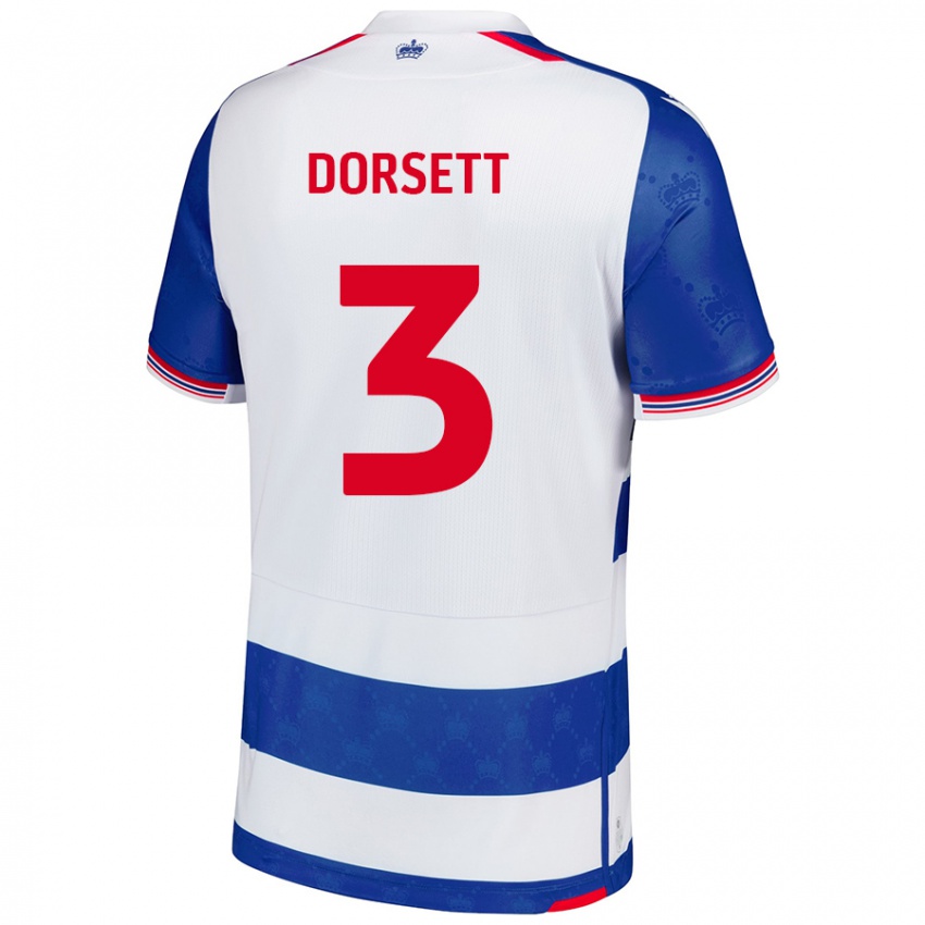 Niño Camiseta Jeriel Dorsett #3 Azul Blanco 1ª Equipación 2024/25 La Camisa México