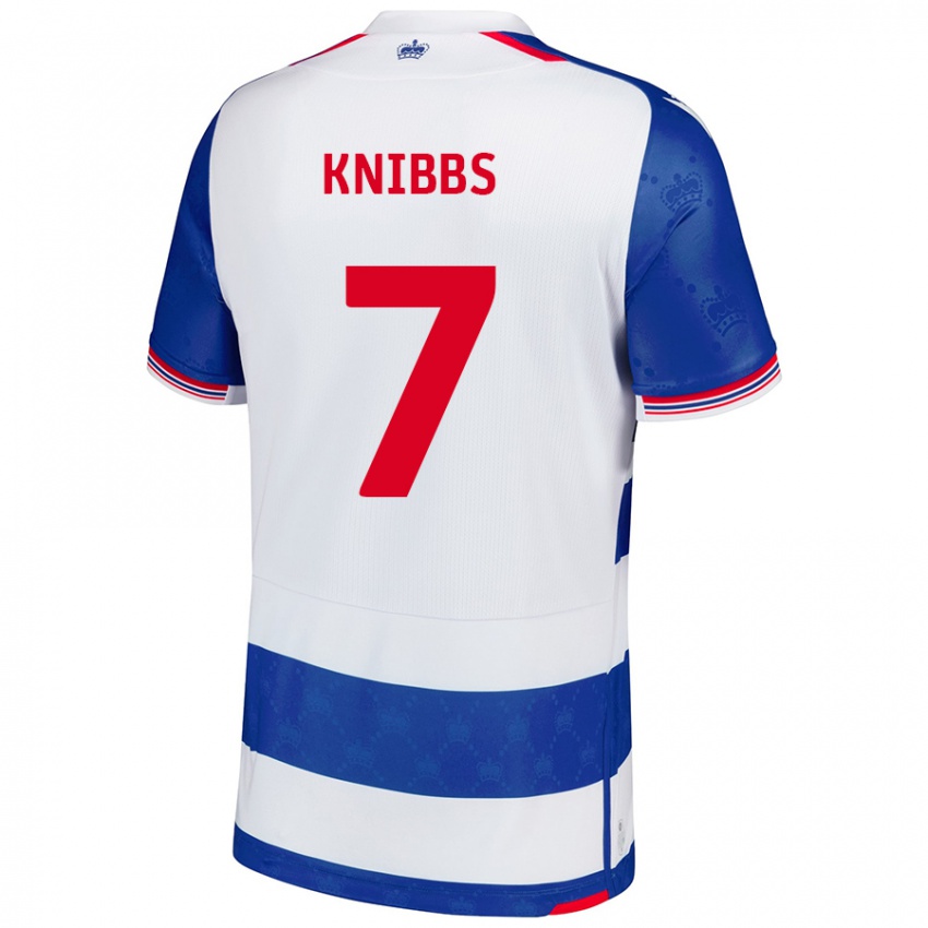 Niño Camiseta Harvey Knibbs #7 Azul Blanco 1ª Equipación 2024/25 La Camisa México