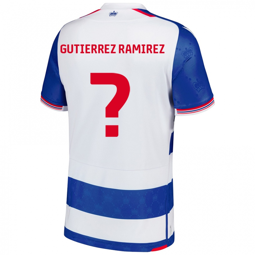 Niño Camiseta William Gutierrez Ramirez #0 Azul Blanco 1ª Equipación 2024/25 La Camisa México