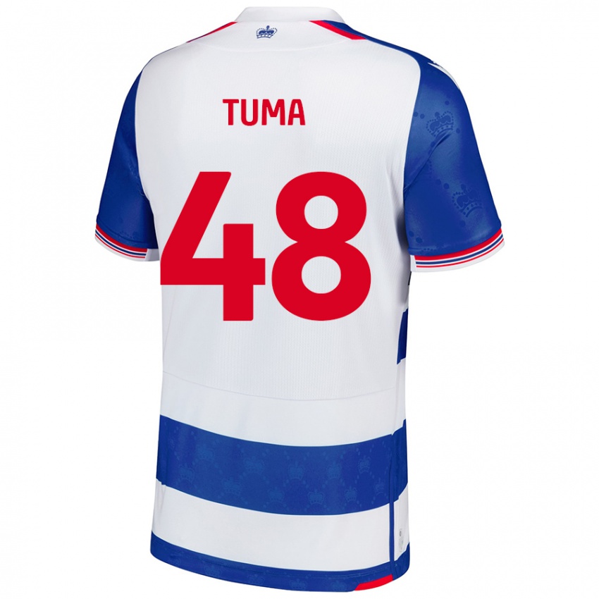 Niño Camiseta Basil Tuma #48 Azul Blanco 1ª Equipación 2024/25 La Camisa México