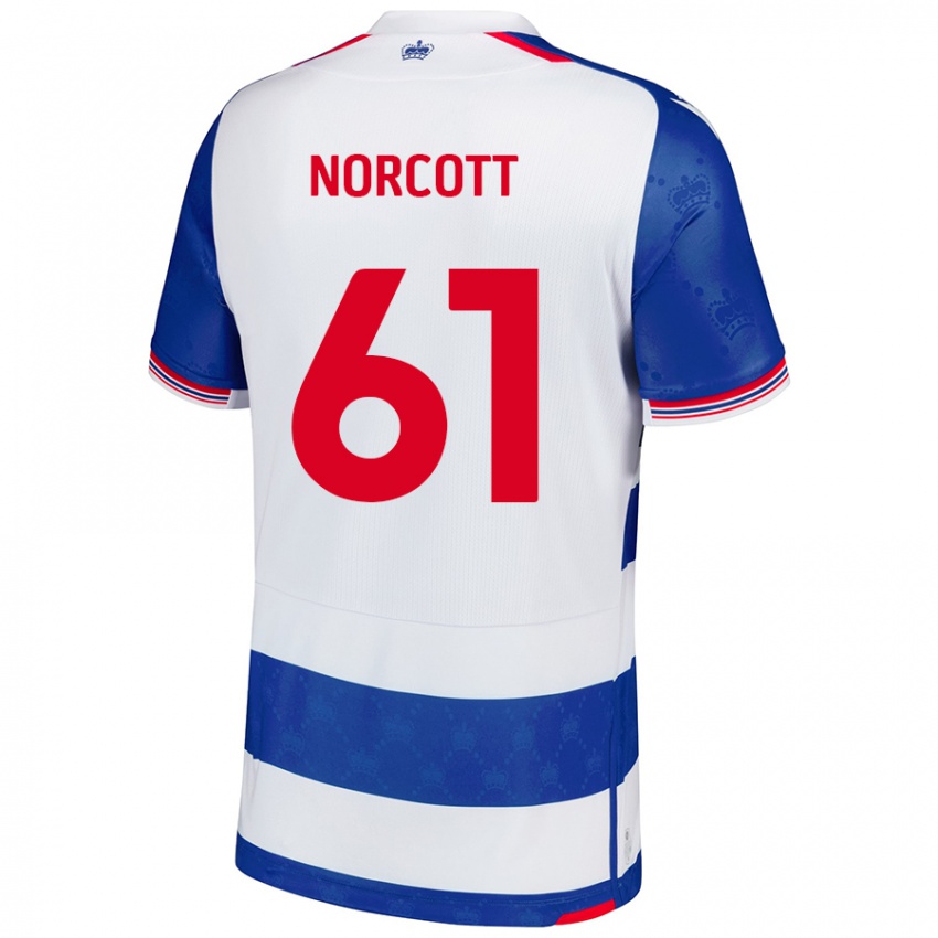 Niño Camiseta Tom Norcott #61 Azul Blanco 1ª Equipación 2024/25 La Camisa México