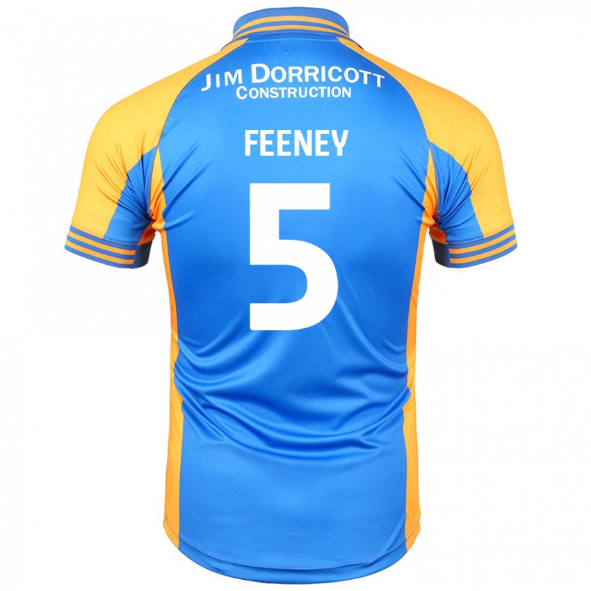 Niño Camiseta Morgan Feeney #5 Azul Ámbar 1ª Equipación 2024/25 La Camisa México