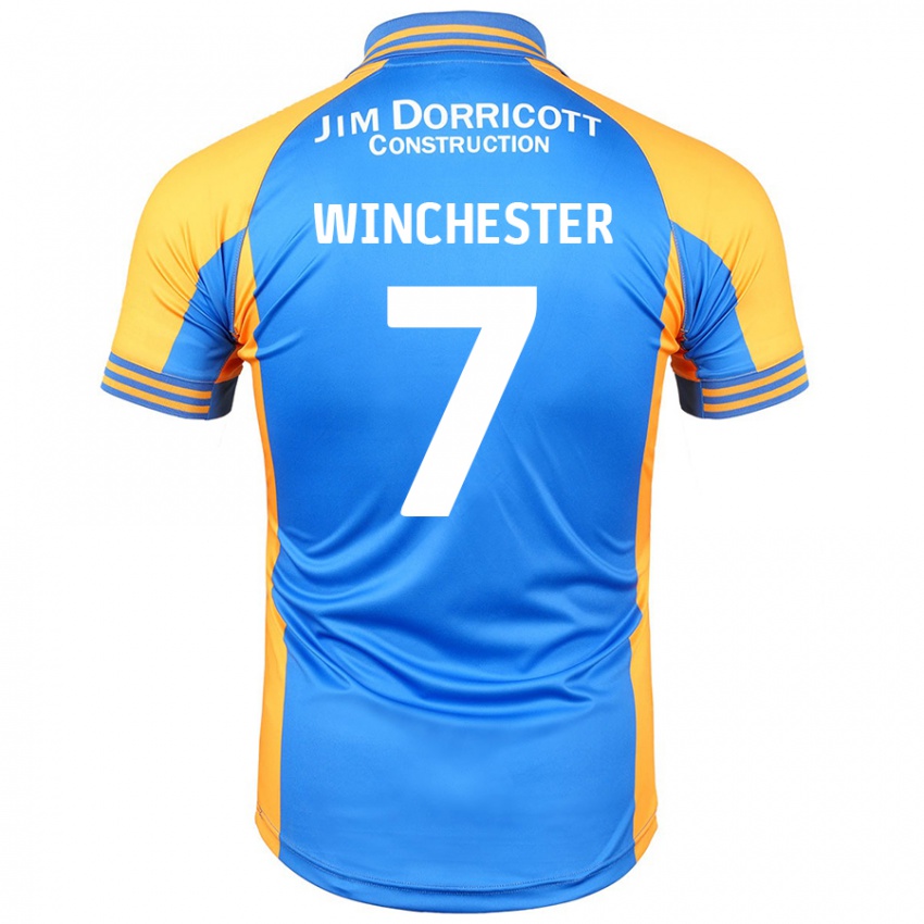 Niño Camiseta Carl Winchester #7 Azul Ámbar 1ª Equipación 2024/25 La Camisa México