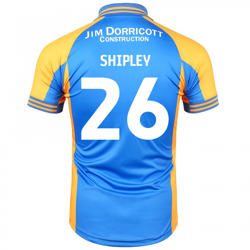 Niño Camiseta Jordan Shipley #26 Azul Ámbar 1ª Equipación 2024/25 La Camisa México