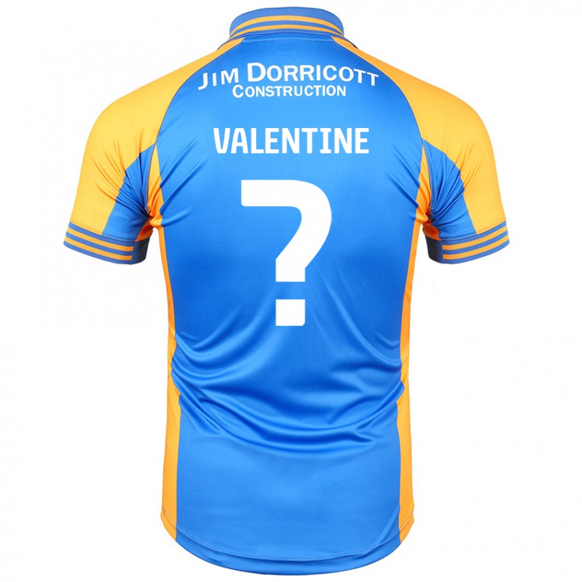 Niño Camiseta Jayden Valentine #0 Azul Ámbar 1ª Equipación 2024/25 La Camisa México