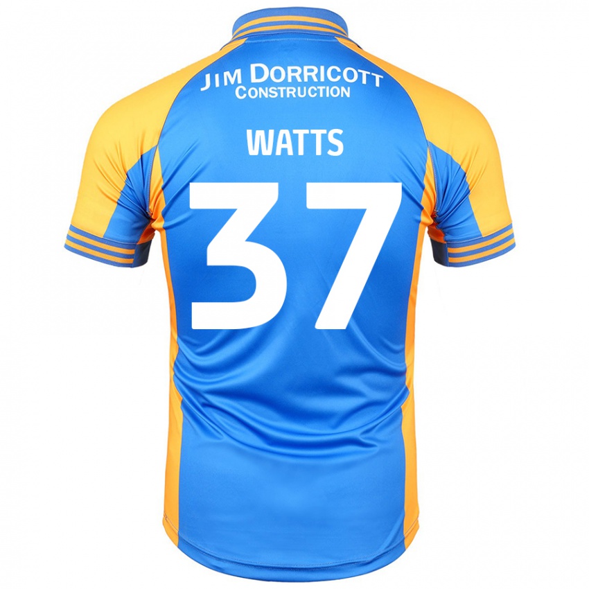 Niño Camiseta Harvey Watts #37 Azul Ámbar 1ª Equipación 2024/25 La Camisa México