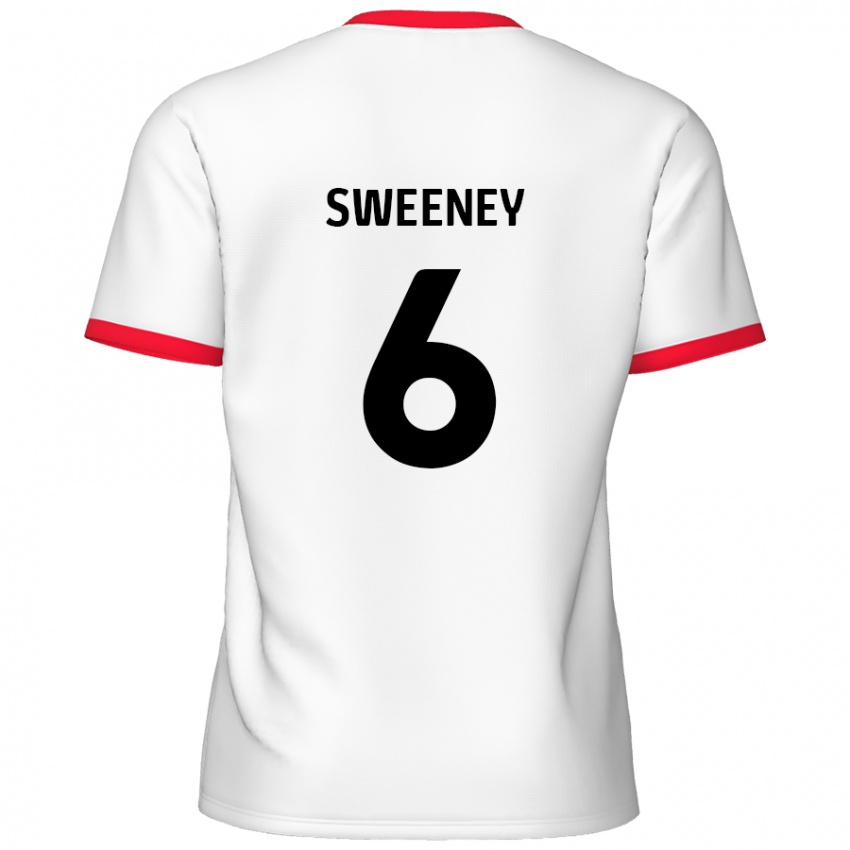 Niño Camiseta Dan Sweeney #6 Blanco Rojo 1ª Equipación 2024/25 La Camisa México