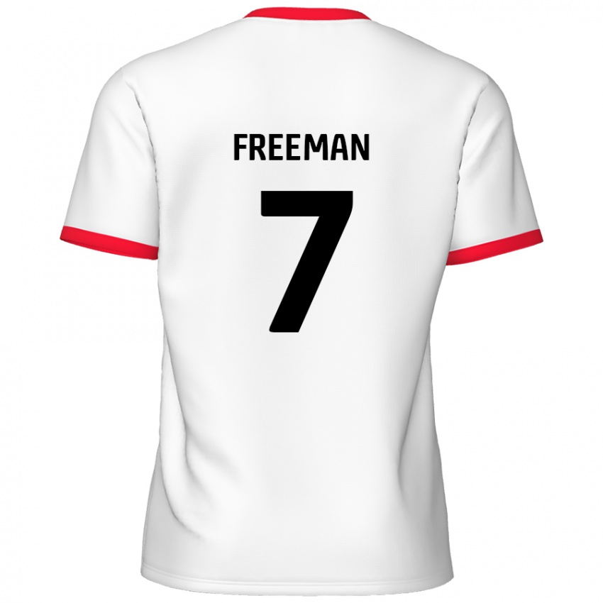 Niño Camiseta Nick Freeman #7 Blanco Rojo 1ª Equipación 2024/25 La Camisa México