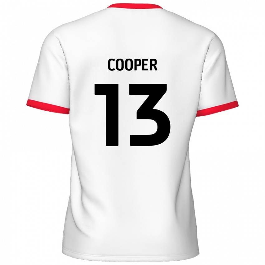 Niño Camiseta Murphy Cooper #13 Blanco Rojo 1ª Equipación 2024/25 La Camisa México