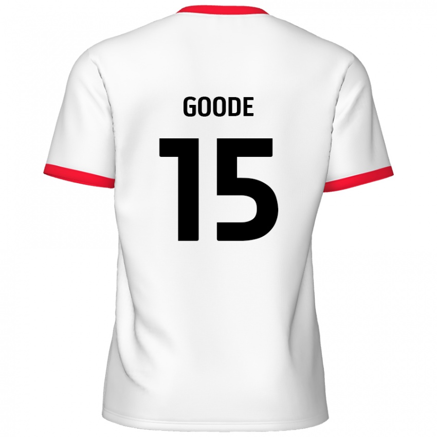 Niño Camiseta Charlie Goode #15 Blanco Rojo 1ª Equipación 2024/25 La Camisa México