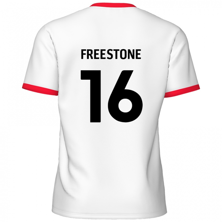 Niño Camiseta Lewis Freestone #16 Blanco Rojo 1ª Equipación 2024/25 La Camisa México