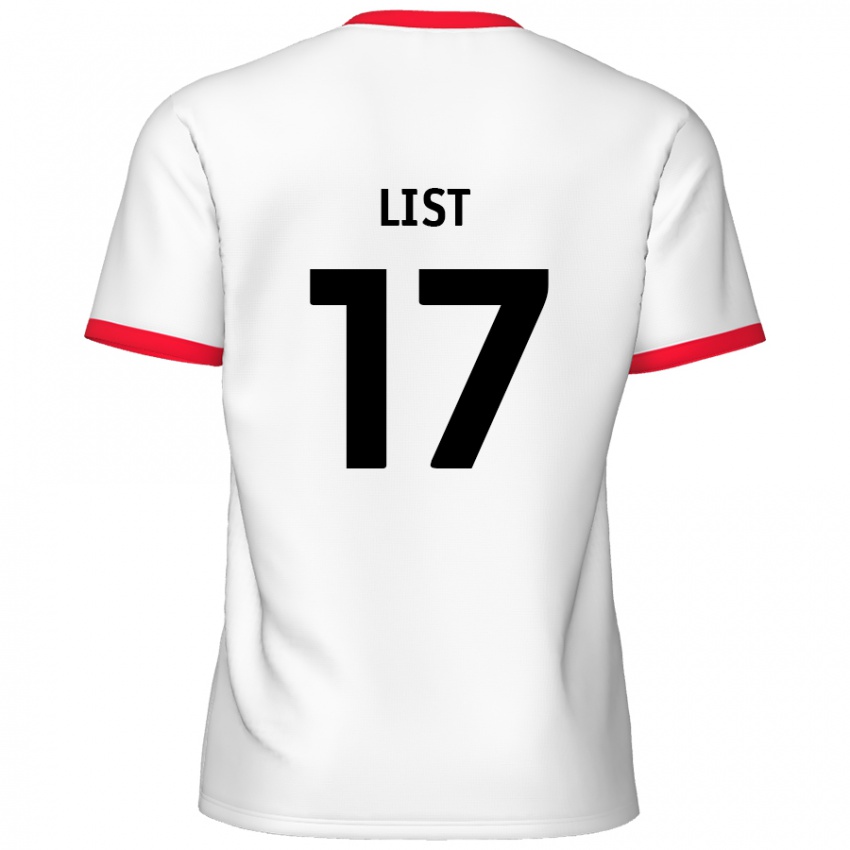 Niño Camiseta Elliott List #17 Blanco Rojo 1ª Equipación 2024/25 La Camisa México