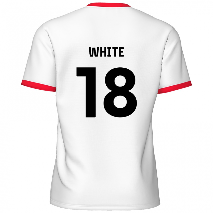 Niño Camiseta Harvey White #18 Blanco Rojo 1ª Equipación 2024/25 La Camisa México